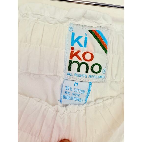 Vintage Kikomo Womens White Elastic Waist Shorts Size M - Picture 6 of 8